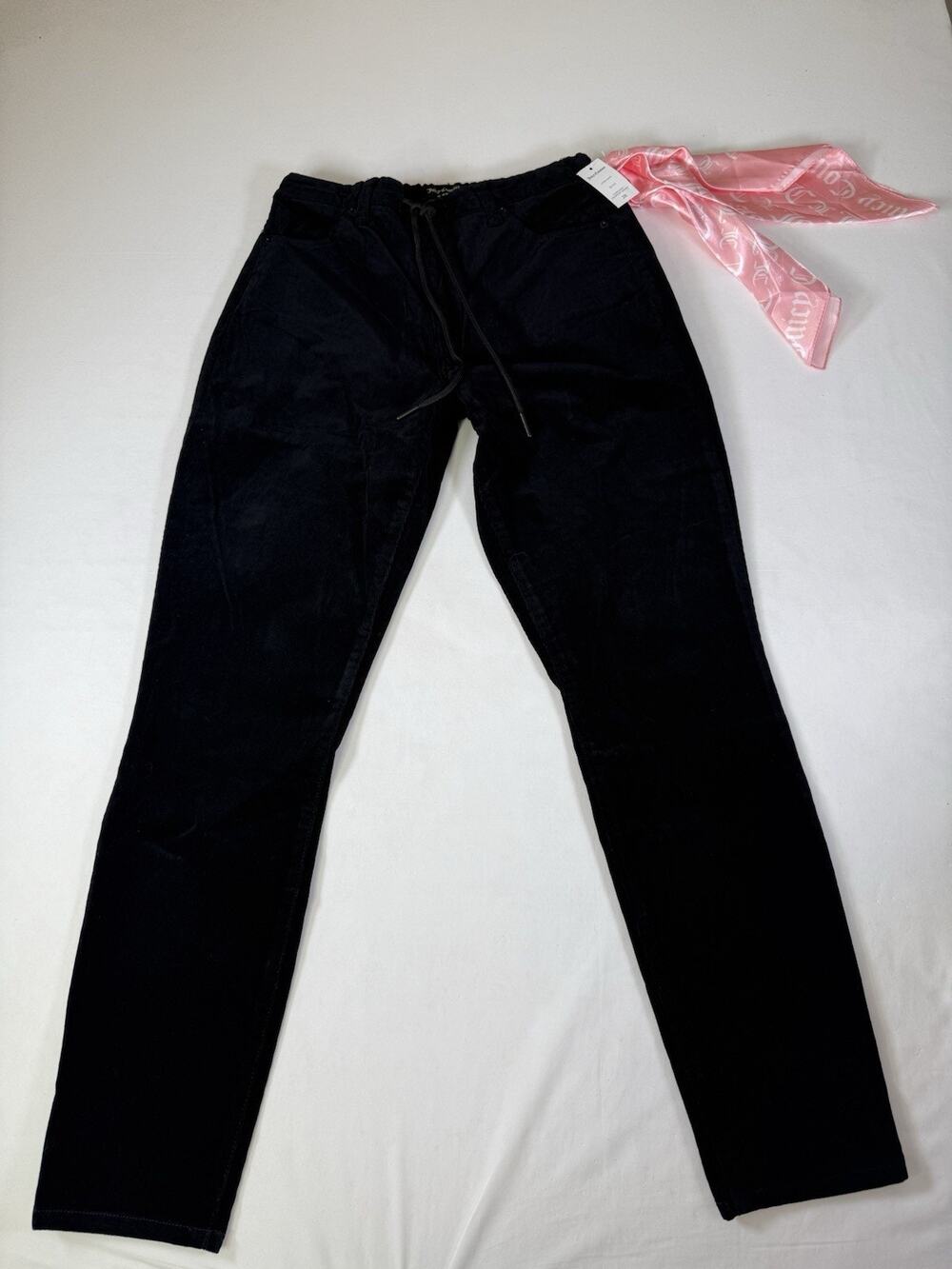 NEW Juicy Couture Corduroy Newport Skinny Pants in Black br Size 28